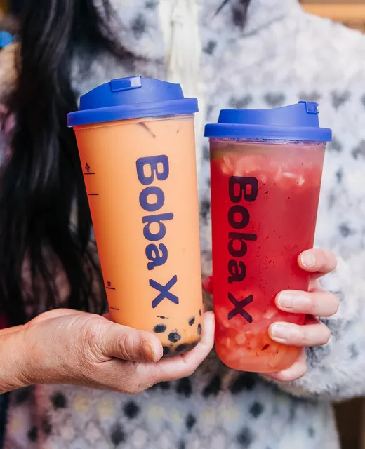 Boba X brand background