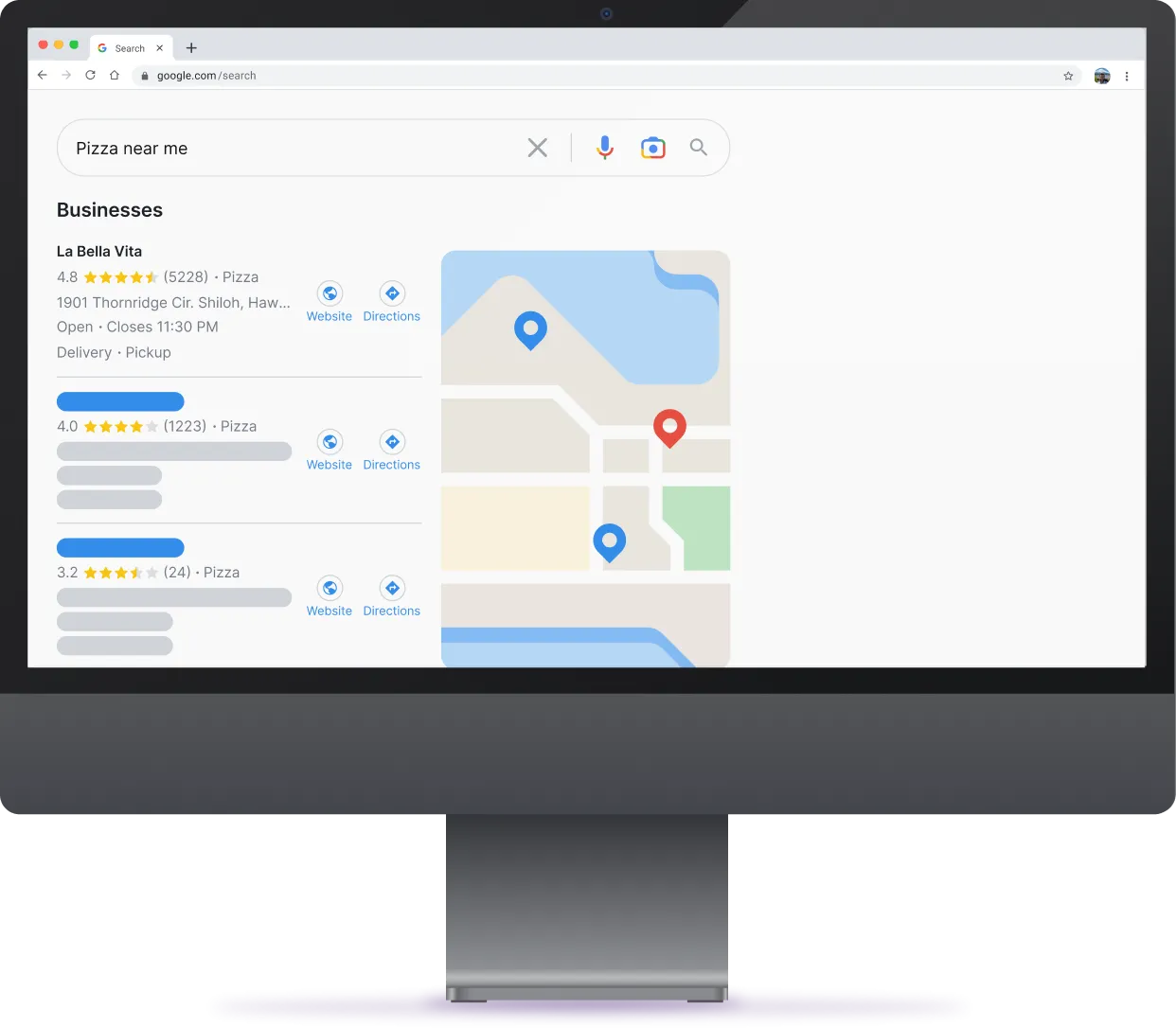 local seo search result dashboard