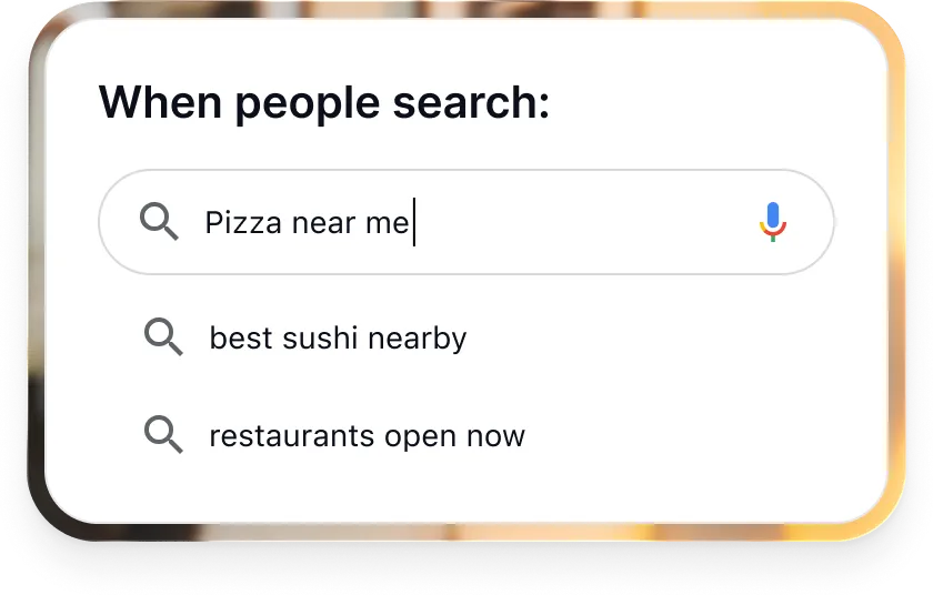 Mobile Google search for restaurants near me showing how top rankings capture most clicks, calls, and orders