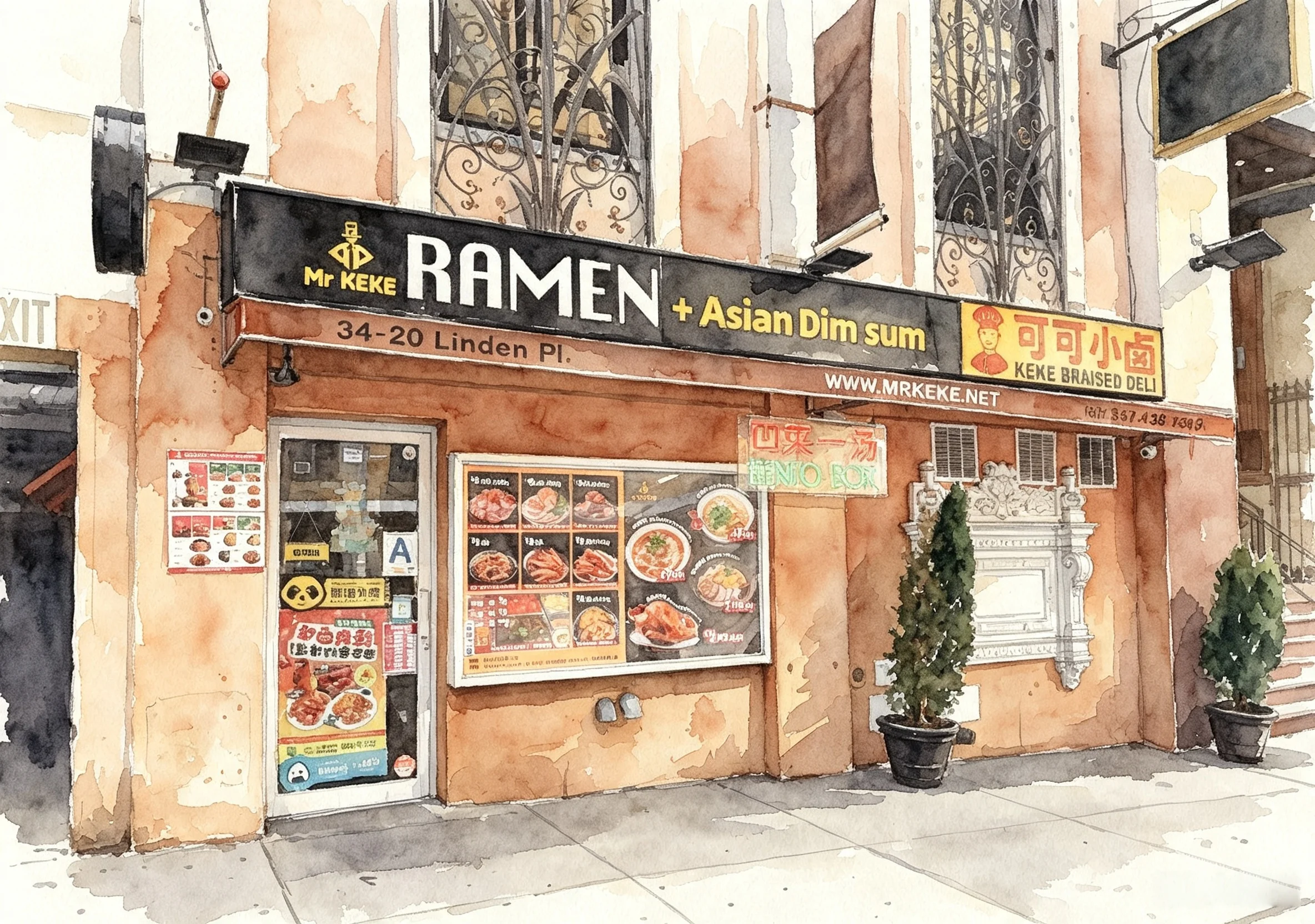 Keke Food storefront at Low lever, 34-20 Linden Place in Flushing